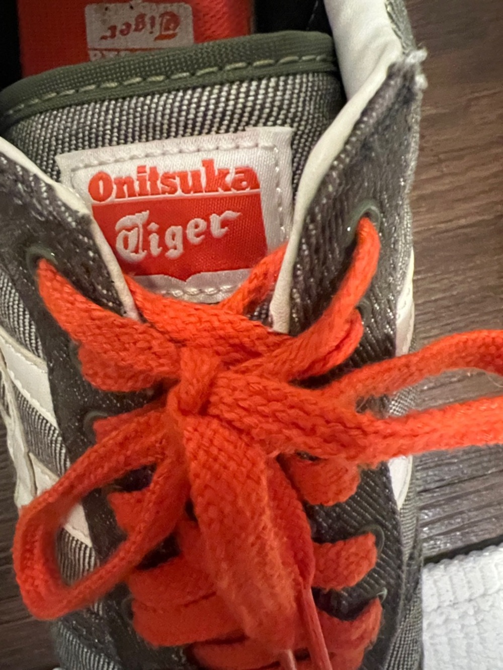 Onitsuka Tiger by Asics Women's Gray and Orange Sneakers - Picture 6 of 7